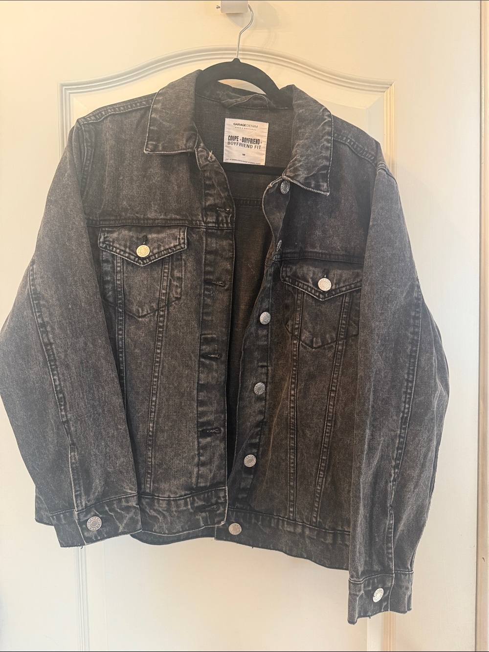Garage Black Washed Denim Jacket - Classic Trucker Style